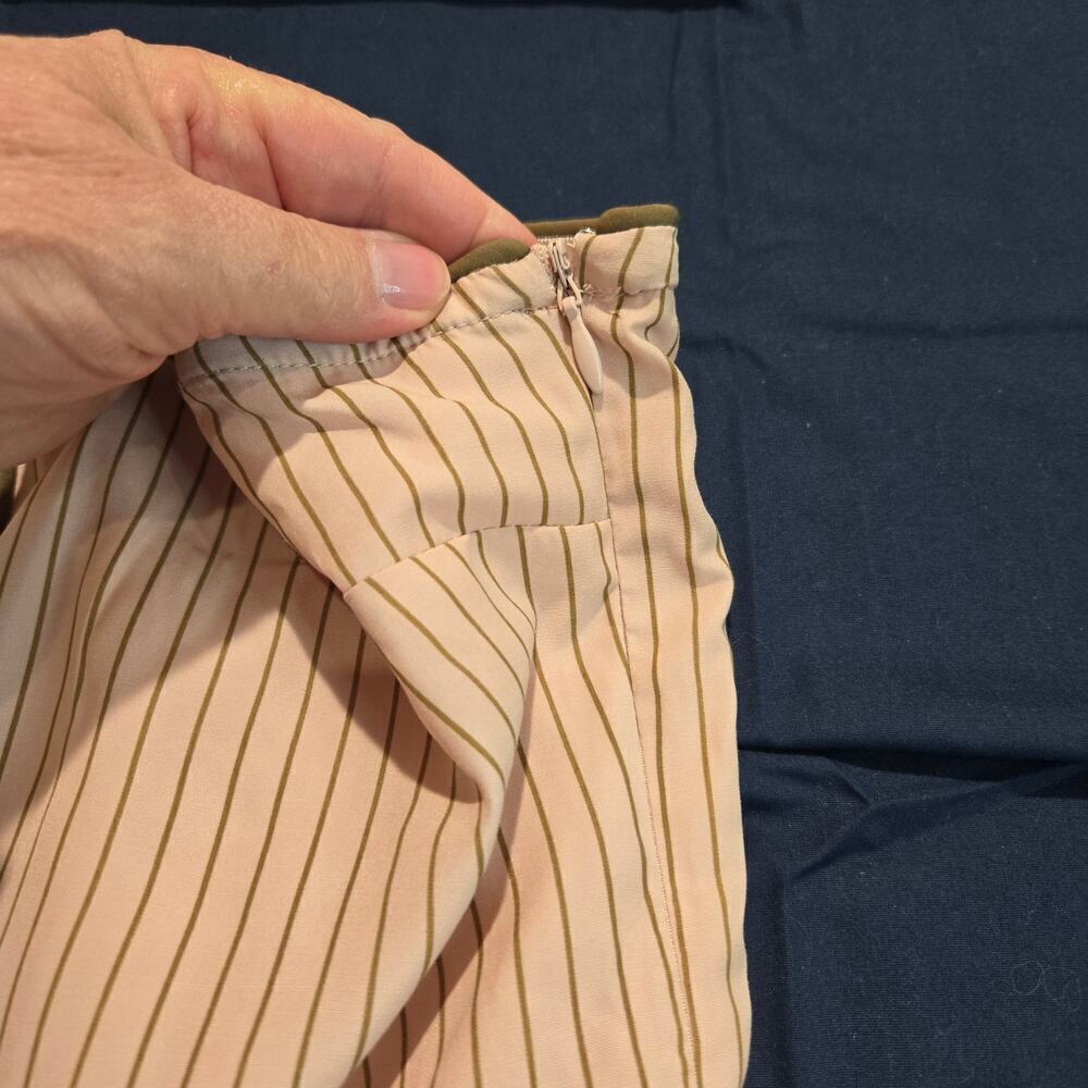 NWOT Blue Blush Pinstripe Pink Bandeau Top Size S Preppy Old Money - Picture 6 of 12